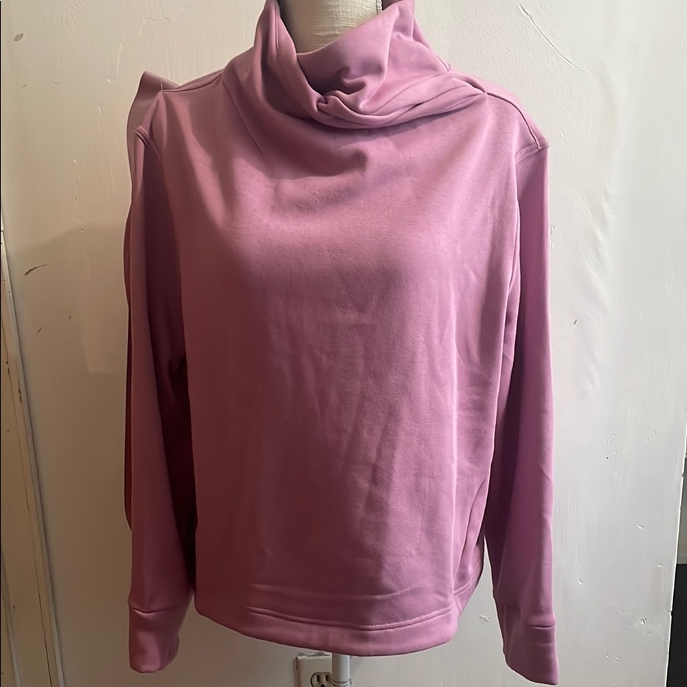 Apana Pink Cowl Neck Sweater with Relaxed Fit